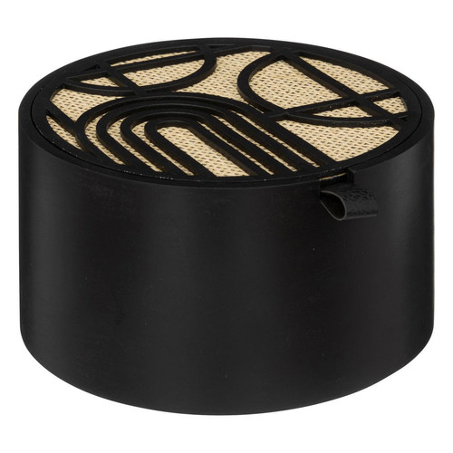 3S. x Home - Lot de 3 boîtes "Olme" en bois D18cm noir - Dressing Et Rangement Design