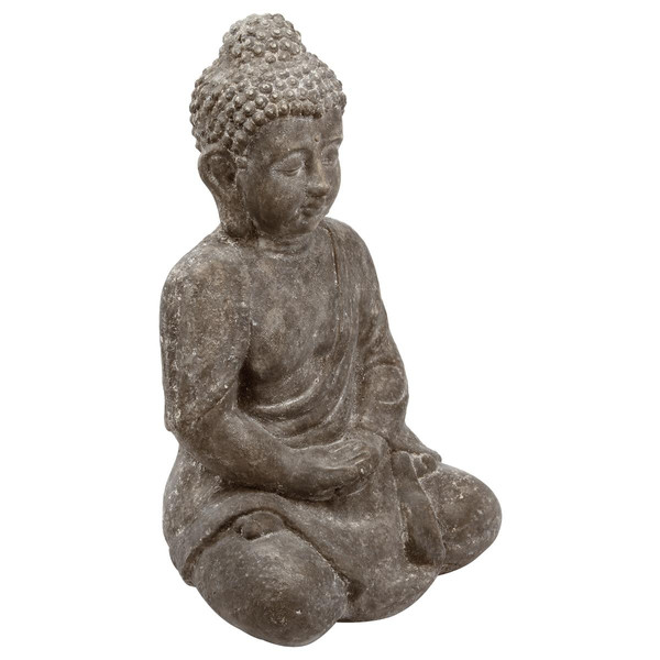 Bouddha assis ciment H46 Gris 3S. x Home Meuble & Déco