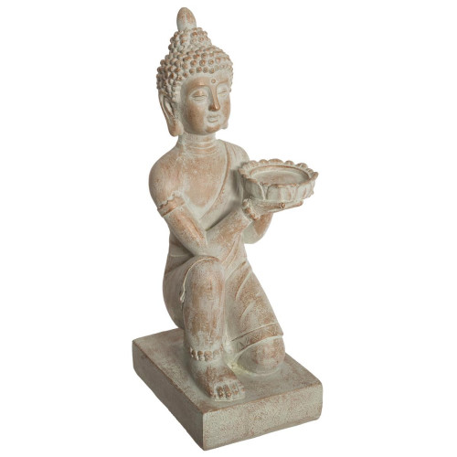 3S. x Home - Bouddha Blanchi Résine - Statue Et Figurine Design