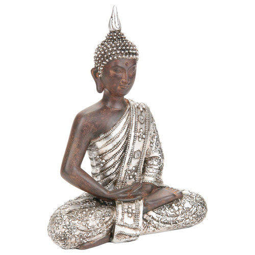 3S. x Home - Bouddha en argent H28 - Statue Et Figurine Design