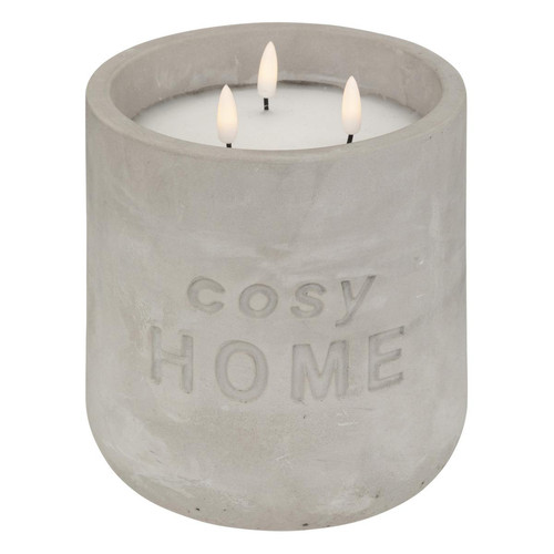 3S. x Home - Bougie LED "Cosy" gris souris  - Bougies et parfums d'intérieur