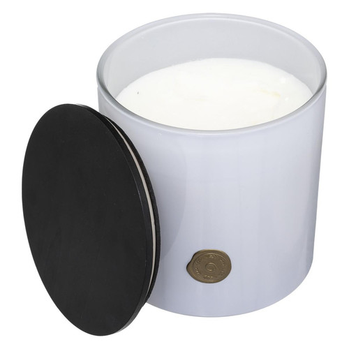 3S. x Home - Bougie parfumée "Enzo" Lin 1200 g blanc en verre - Sélection meuble & déco Industriel