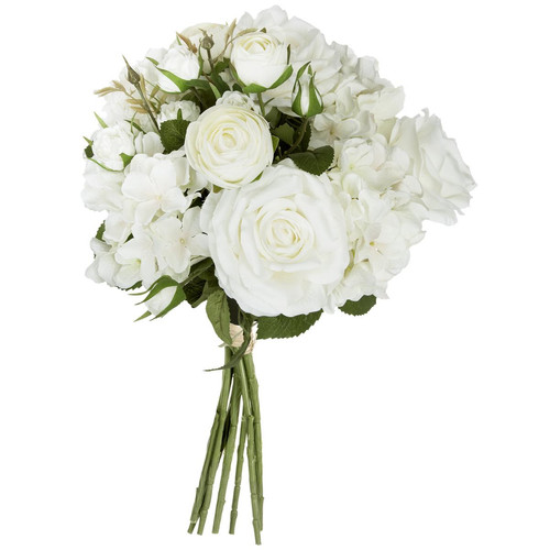 3S. x Home - Bouquet de 18 fleurs blanches H50 - Plante artificielle
