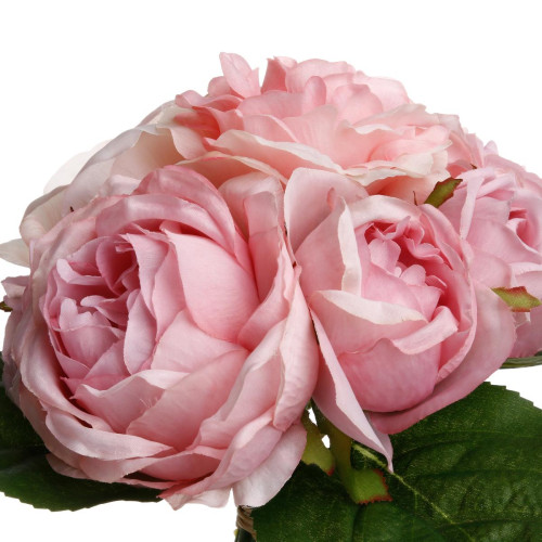 3S. x Home - Bouquet de 9 roses anciennes H30 - Plante artificielle