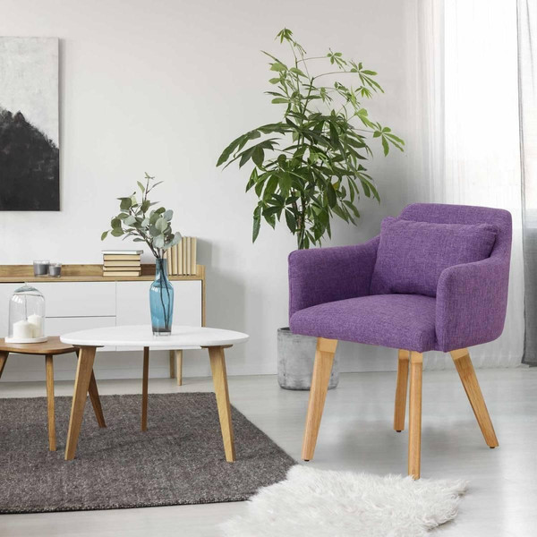 Chaise / Fauteuil scandinave Gybson Tissu Violet Chaise