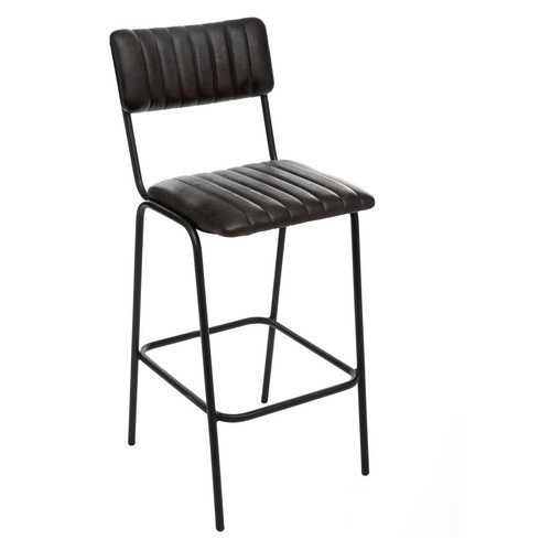 3S. x Home - Chaise Bar Noir DARIO - Tabouret De Bar Design