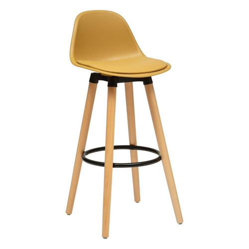 3S. x Home - Chaise de bar "Maxon" métal H92,5cm jaune ocre - 3S. x Home meuble & déco
