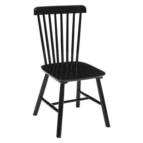 3S. x Home - Chaise bois "Isabel" noir - Chaise Et Tabouret Et Banc Design
