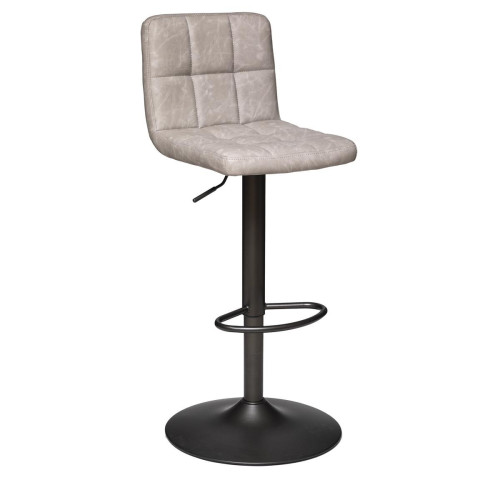 3S. x Home - Chaise de bar ajustable ?Delek? lin vintage beige lin - Meuble Et Déco Design