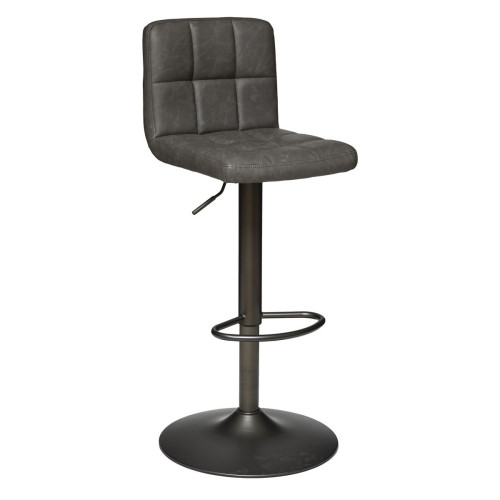 3S. x Home - Chaise de bar ajustable ?Delek? vintage gris - Collection Vintage Meubles et Déco