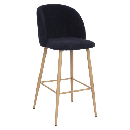 3S. x Home - Chaise de bar "Celeste" imitation chêne encre - Tabouret Design