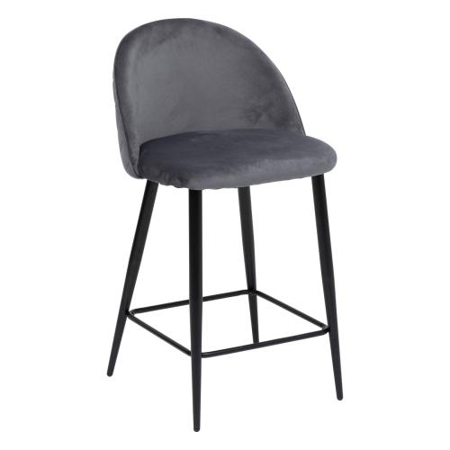 3S. x Home - Chaise de bar "Slano" gris - Nouveautés Meuble Et Déco Design
