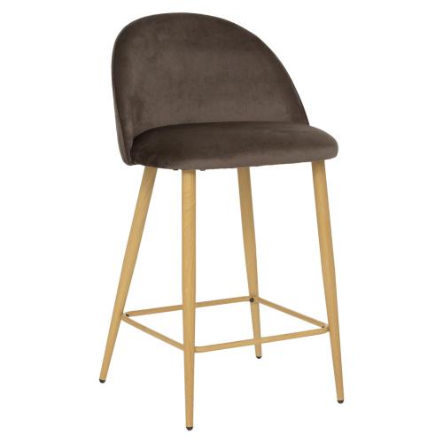 3S. x Home - Chaise de bar SLANO gris taupe - Meuble Et Déco Design