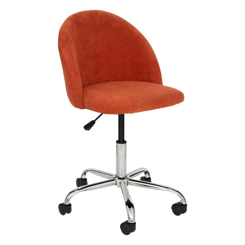 3S. x Home - Chaise de bureau "Geos", velours, rose terracotta - Chaise De Bureau Design