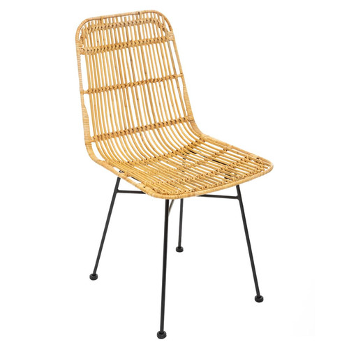 3S. x Home - Chaise de Diner Kubu Naturelle - Chaise Et Tabouret Et Banc Design