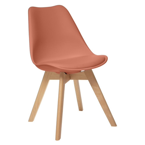 3S. x Home - Chaise diner polypropylène Orange Baya - Chaise Et Tabouret Et Banc Design