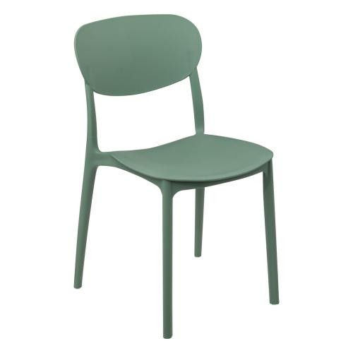 3S. x Home - Chaise empilable vert  - La Salle A Manger Design