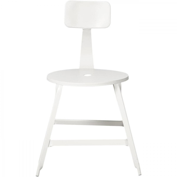 Chaise Loft Métal Industriel blanc Blanc 3S. x Home Meuble & Déco