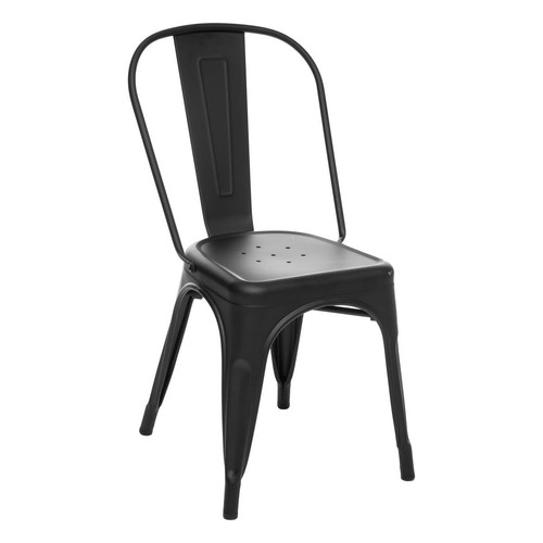 3S. x Home - Chaise métal "Niko" noir - Chaise Et Tabouret Et Banc Design