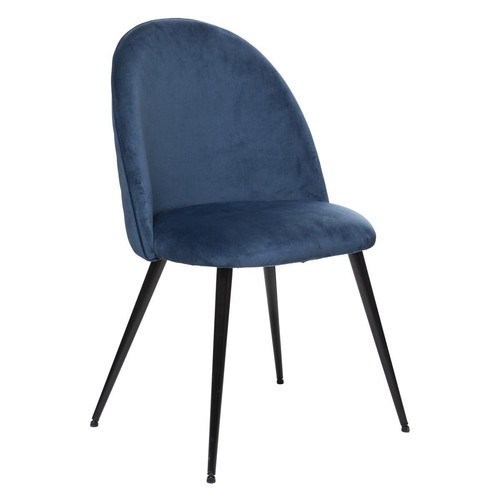3S. x Home - Chaise P noir "Slano" bleu-encre - Chaise Et Tabouret Et Banc Design