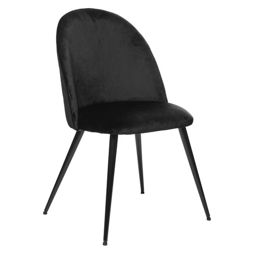 3S. x Home - Chaise P noir "Slano" noir - Chaise Et Tabouret Et Banc Design