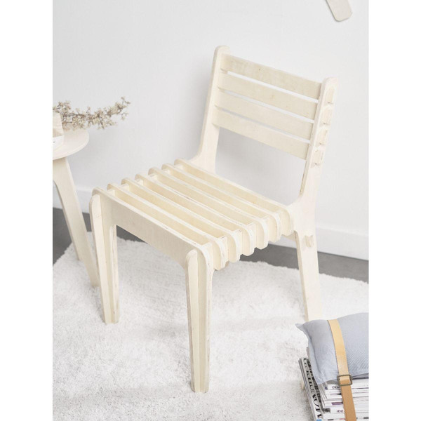 Chaise plywood - Simplicity  Blanc Factory Meuble & Déco