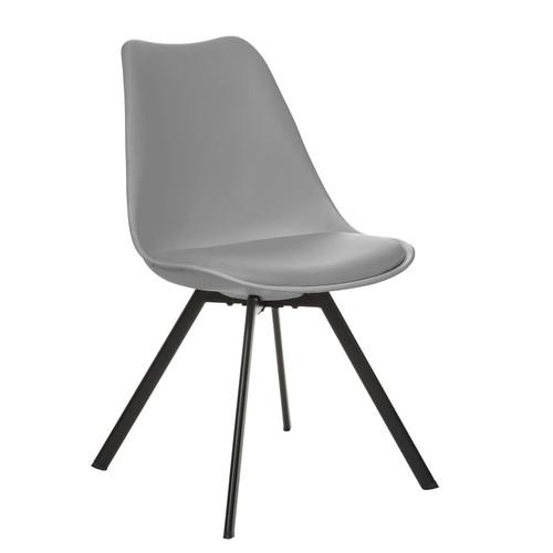 3S. x Home - Chaise "Raiki" gris - Sélection meuble & déco Scandinave