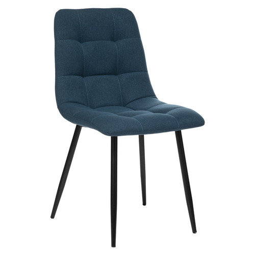 3S. x Home - Chaise "Sirac" bleu canard - Chaise Et Tabouret Et Banc Design