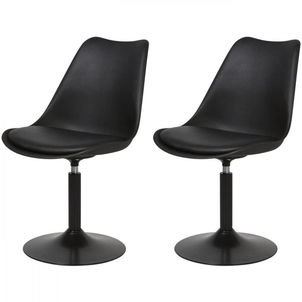 Lot de 2 chaises STEEVY Scandinave Noir Noir 3S. x Home Meuble & Déco