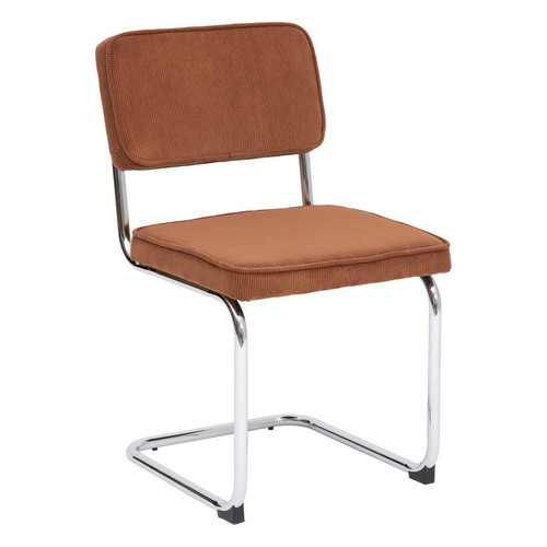 3S. x Home - Chaise velours sersi terracotta - Chaise Design
