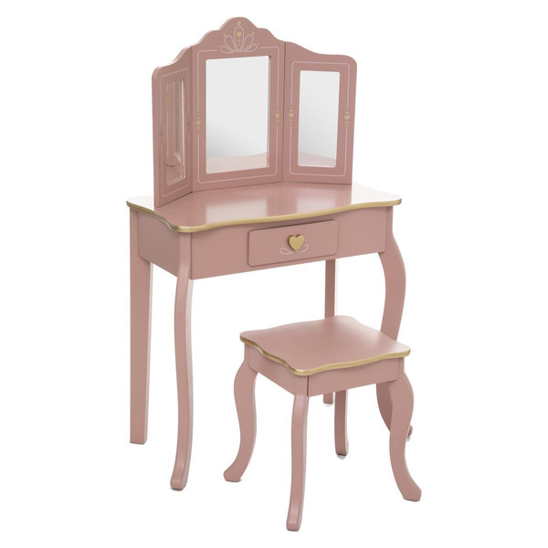 Coiffeuse + Tabouret Sissi Rose 3S. x Home Meuble & Déco
