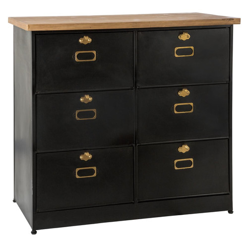 3S. x Home - Commode 6 Casiers Gold Ivan - Commode Design