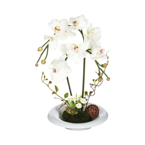 3S. x Home - Composition orchidée en vase H46 - Objets Déco Design