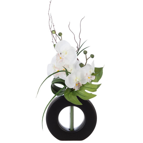 Composition orchidées + Vase noirvoir 3S. x Home Meuble & Déco