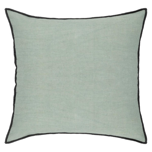 Coussin "Linah", coton, vert céladon, 45x45 cm