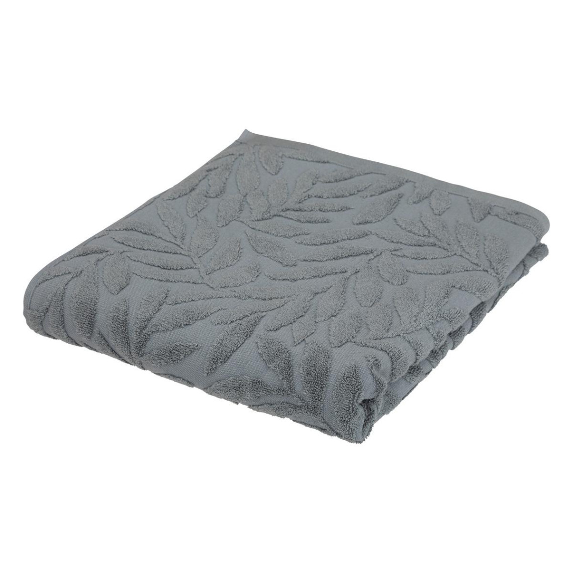drap de bain cisel, coton, gris foncé, 100x150 cm