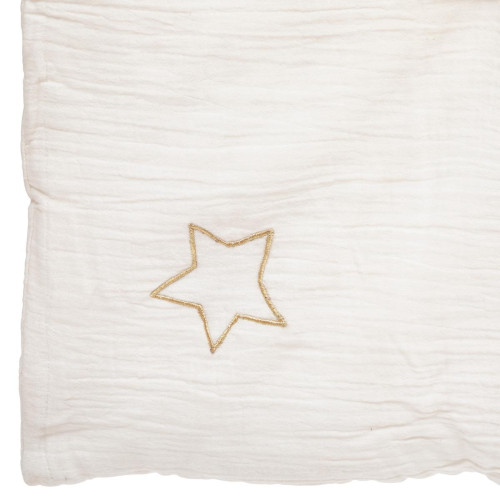 3S. x Home - Edredon "Lili" en gaze de coton blanc - Linge de lit enfant