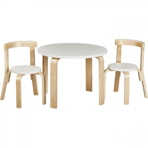 3S. x Home - Ensemble de table LITTLE et chaise enfant Blanc - Chaise, fauteuil enfant