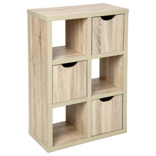 Petit meuble étagère en bois 3 étagères - Sine Référence : CD_Bb48A
