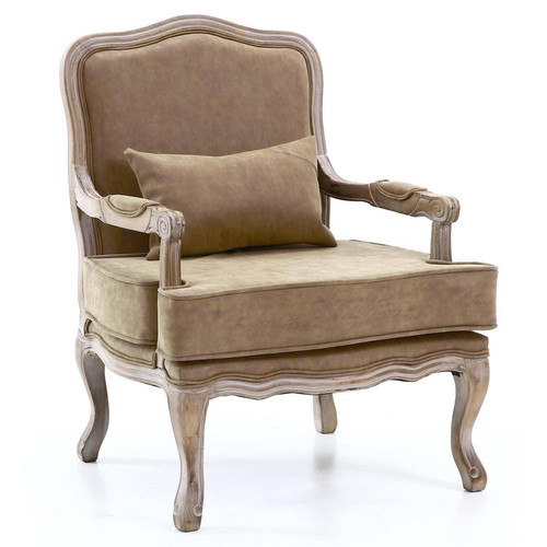 Fauteuil Simili Taupe  Taupe 3S. x Home Meuble & Déco