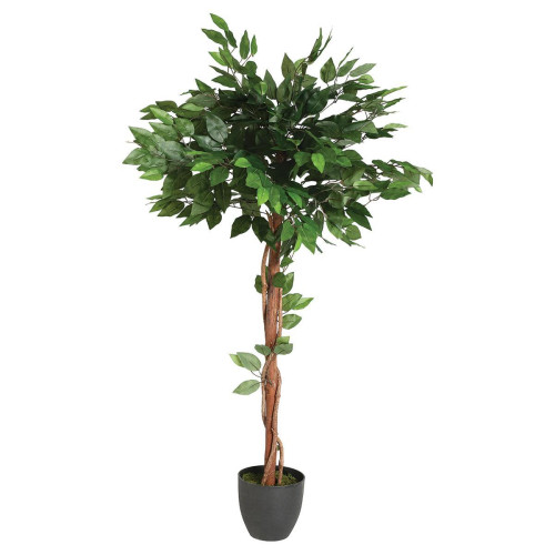 3S. x Home - Ficus artificiel en pot H120 - Plante artificielle