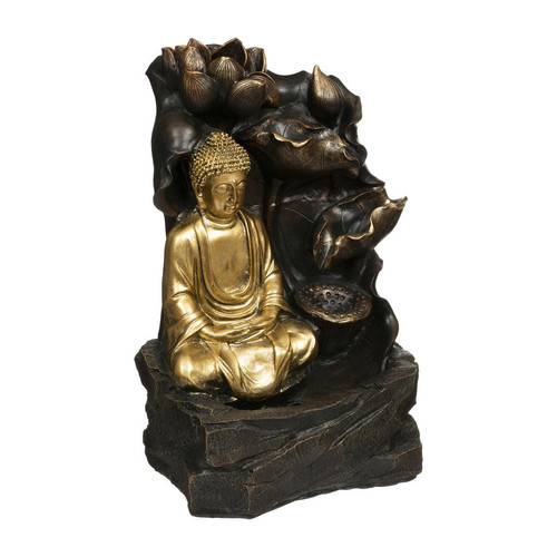 3S. x Home - Fontaine "Kalyani", résine, doré, H39,5 cm - Statue Et Figurine Design