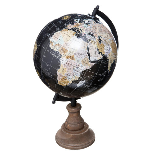 3S. x Home - Globe avec base en bois H32cm - Statue Et Figurine Design