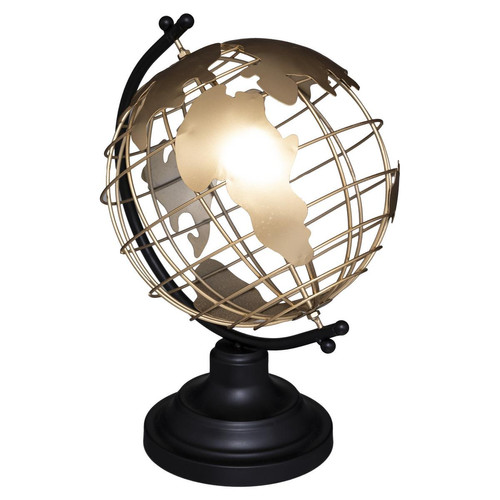 3S. x Home - Globe Loft noir doré H28.5 en métal - Statue Et Figurine Design