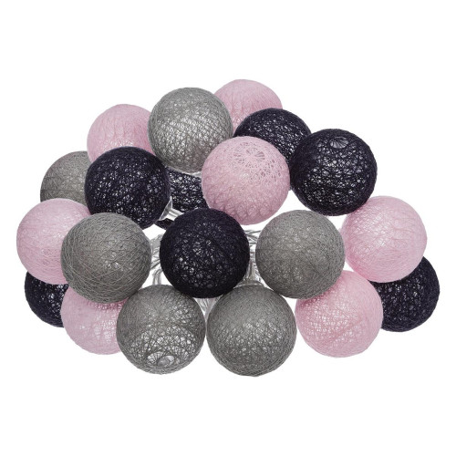 Guirlande Led secteur "Pinky" 20 boules D6cm Multicolore 3S. x Home Meuble & Déco