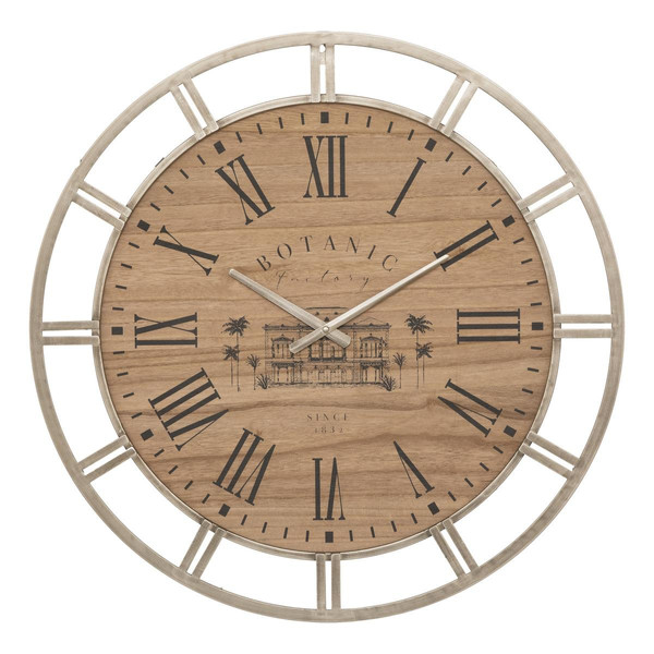 Horloge "Bota", métal et bois, doré, D70 cm 3S. x Home Meuble & Déco