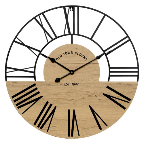 3S. x Home - Horloge en bois et métal "Clovis"  - Horloges Design