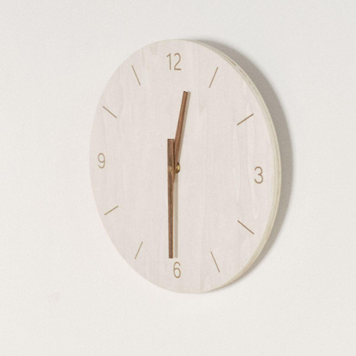 Factory - Horloge contreplaquée ronde - Simplicity  - Horloges Design