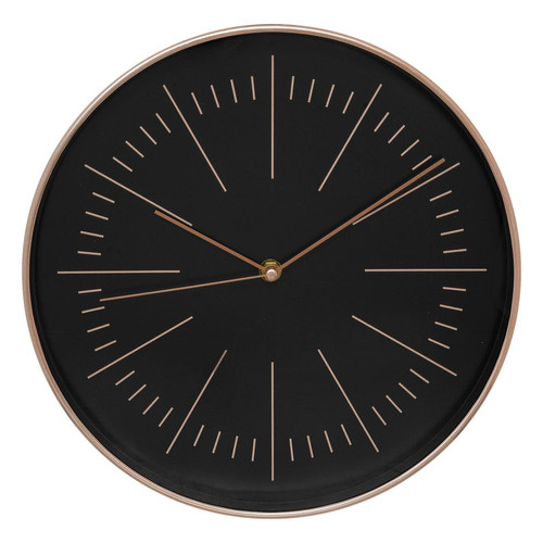 3S. x Home - Horloge verre "Edith" rose et noir D30 cm - Horloges Design
