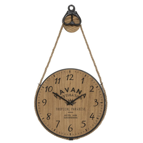3S. x Home - Horloge MDF et Métal Pouli D 40 cm Cuba - Sélection cadeau de Noël La déco